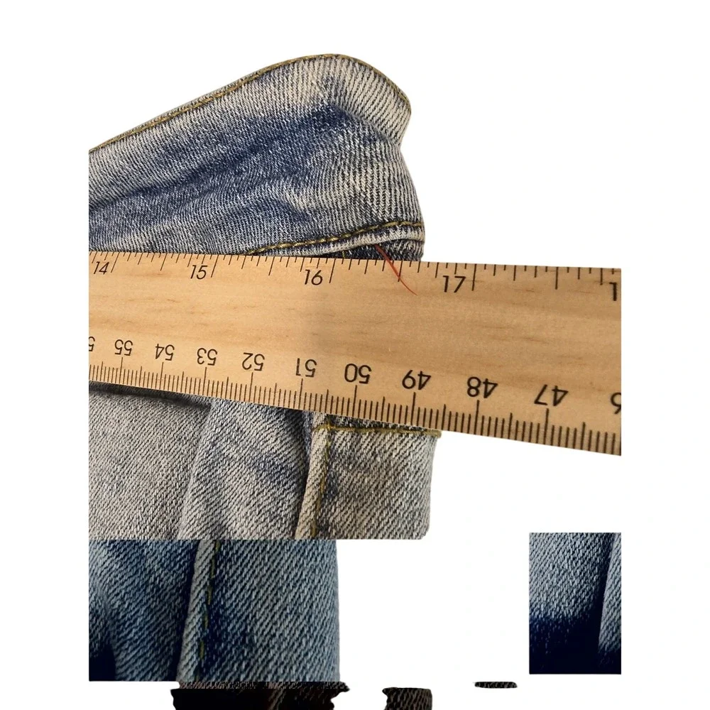 Waimea Mens 34x36‎ Lost Generation Embroidered Stacked Fit Jeans Bleach Wash NEW